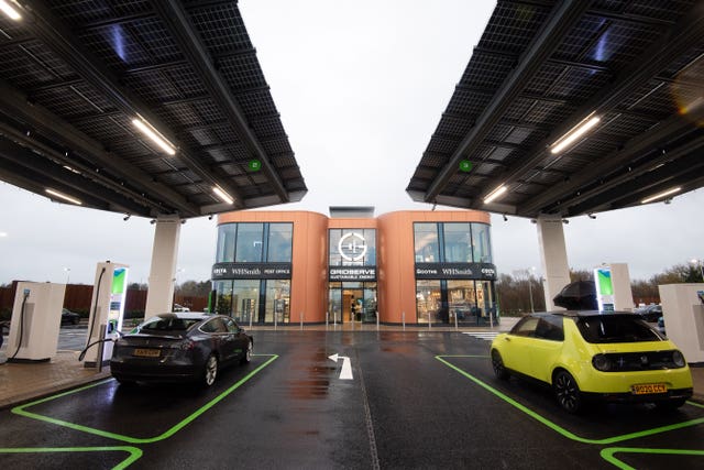 More than 100 of the electric forecourts are planned in a nationwide rollout (Jeff Spicer/PA)