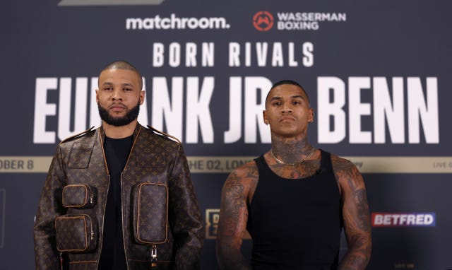 Conor Benn, right, was due to fight Chris Eubank Jr in October 