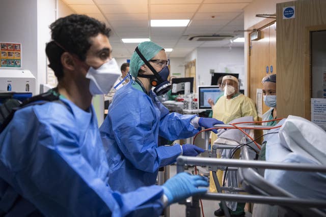 Medical staff transfer a patient from the Acute Dependency Unit to the ICU