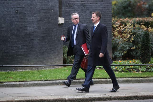 Allies have said neither Michael Gove nor Jeremy Hunt will run (Jonathan Brady/PA)