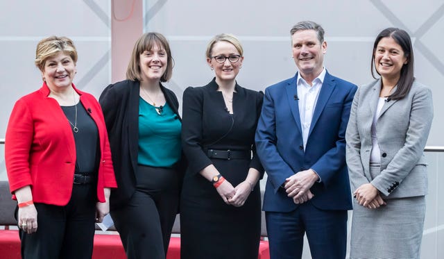 Emily Thornberry, Jess Phillips, Rebecca Long-Bailey, Sir Keir Starmer and Lisa Nandy 