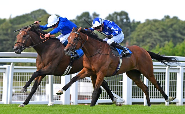 Magny Cours and jockey William Buick in winning action at Goodwood 