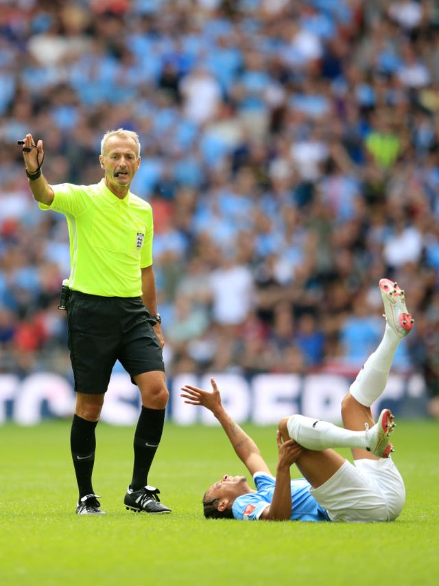 Sane was injured in the Community Shield