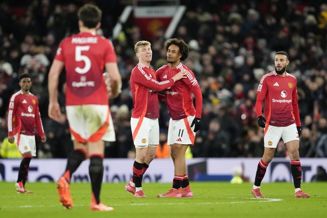 Joshua Zirkzee scored United's equaliser (Nick Potts/PA)