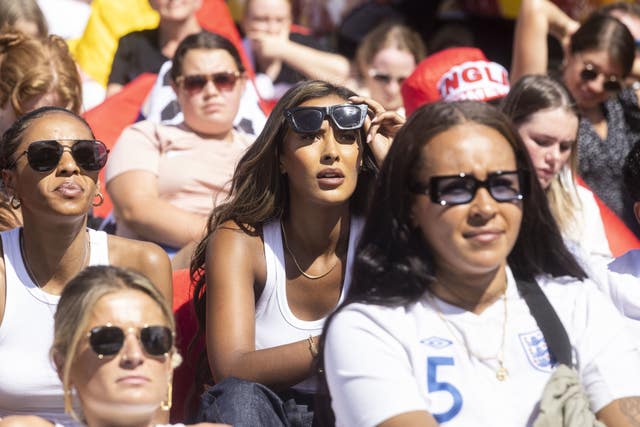 Maya Jama was among those in London cheering on the Lionesses