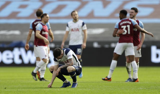 Tottenham's defeat at West Ham was their fifth in six Premier League games