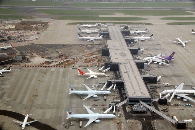 A view of work at Heathrow