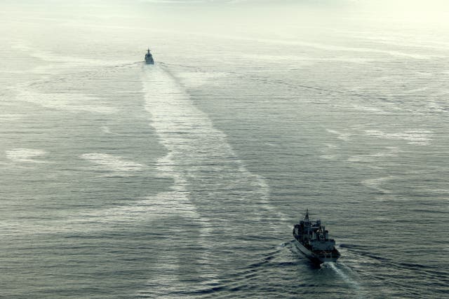 Two ships in the English Channel