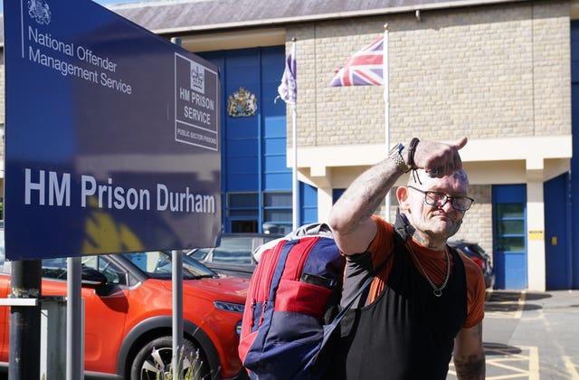 Jason Hoganson outside HMP Durham