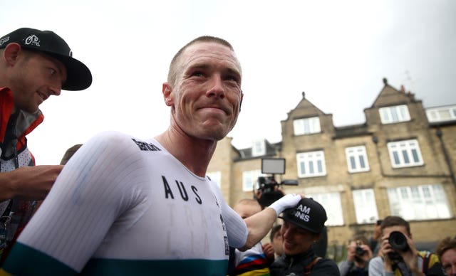 Dennis after winning gold at the 2019 UCI Road World Championships