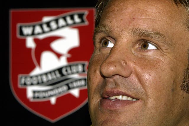 Paul Merson signs for Walsall