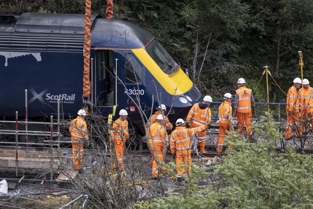 Train derailed at Stonehaven