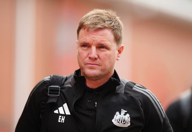 Newcastle United manager Eddie Howe before a Premier League match at the City Ground in Nottingham