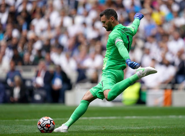 Hugo Lloris takes a goal kick