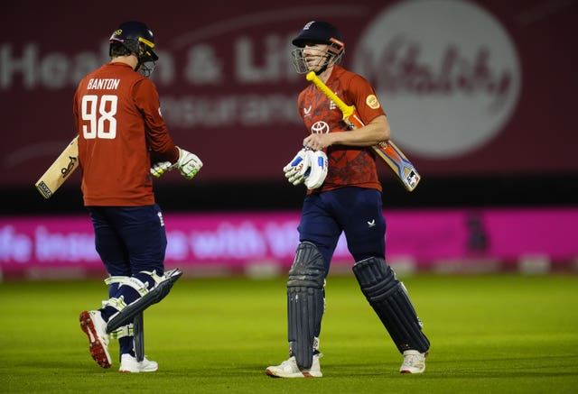Tom Banton and Harry Brook bat for England