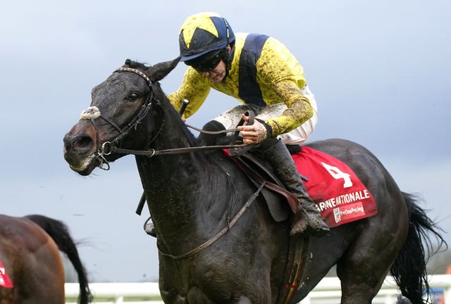 Michael O’Sullivan aboard Marine Nationale when winning the Bar One Racing Royal Bond Novice Hurdle at Fairyhouse 