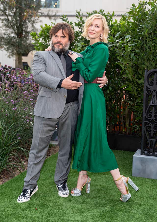 Jack Black and Cate Blanchett on the red carpet