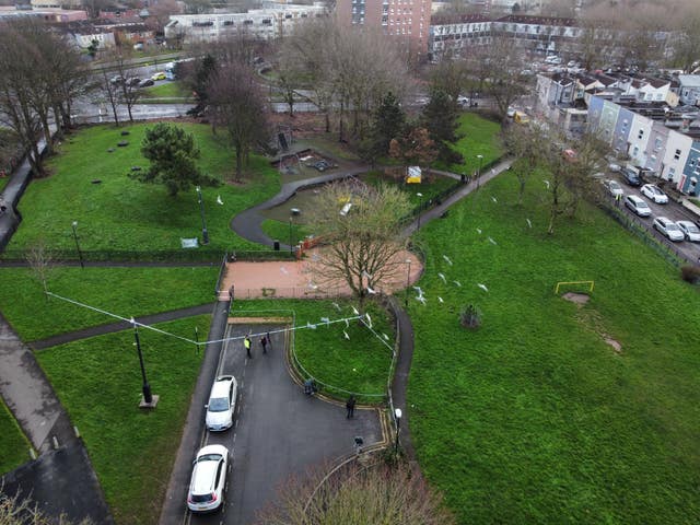 The attack took place in Rawnsley Park (Ben Birchall/PA)