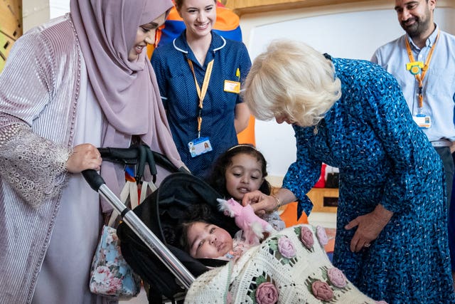 The Queen meets with families helped by Roald Dahl’s Marvellous Children’s Charity 