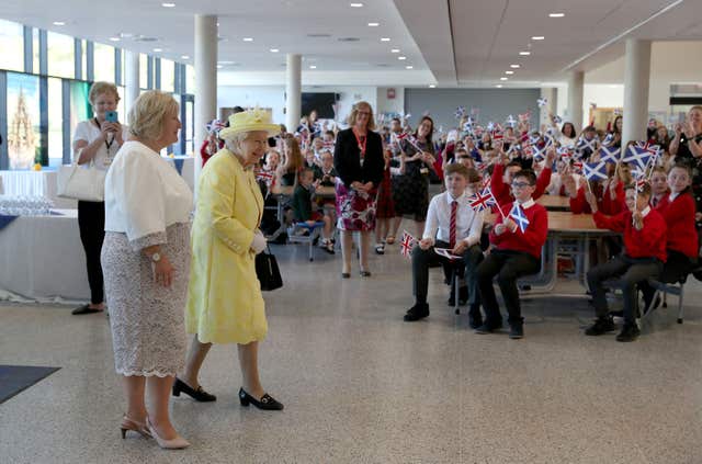 Queen visits school