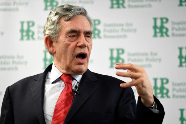 Former prime minister Gordon Brown 