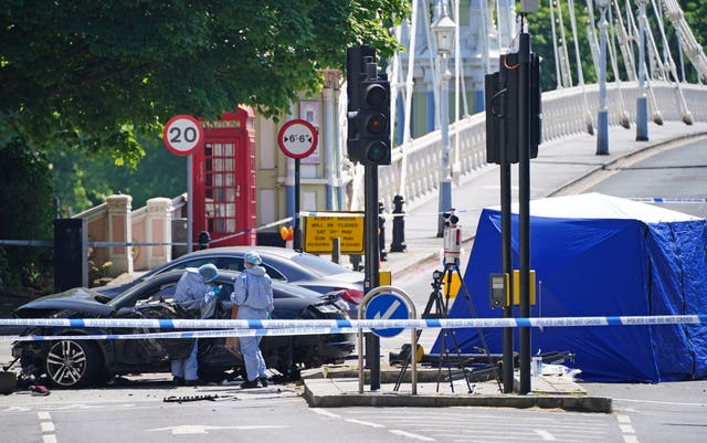 Chelsea car crash scene