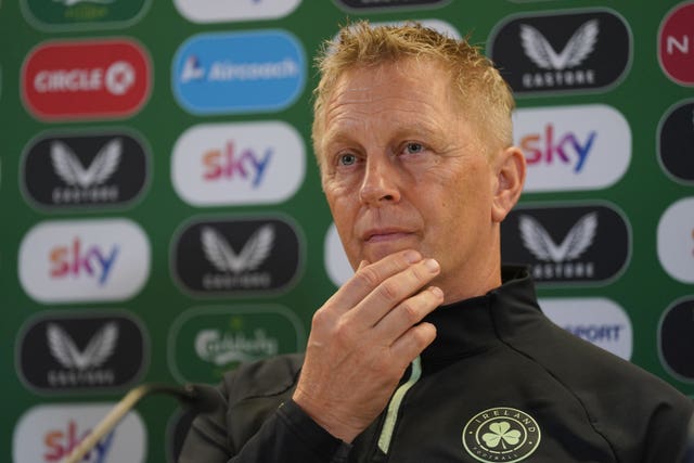 Republic of Ireland head coach Heimir Hallgrimsson during a press conference at the Aviva Stadium