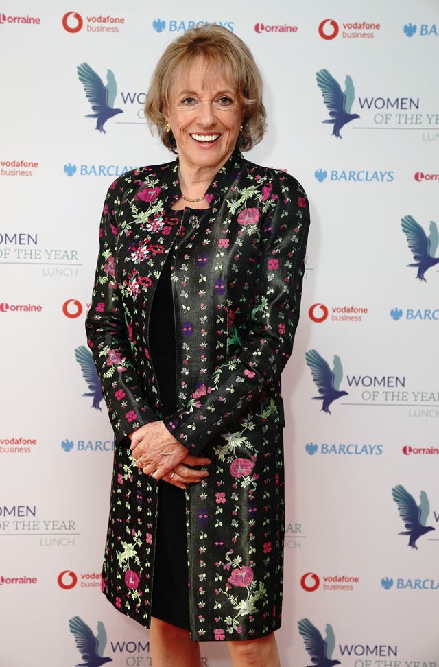 Dame Esther Rantzen in a black outfit