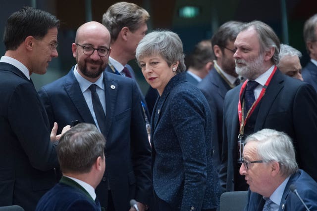 Theresa May with EU leaders