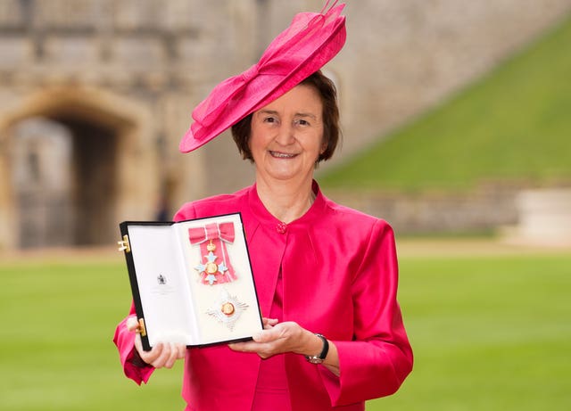 Dame Nia Griffith after being made a Dame at Windsor Castle 