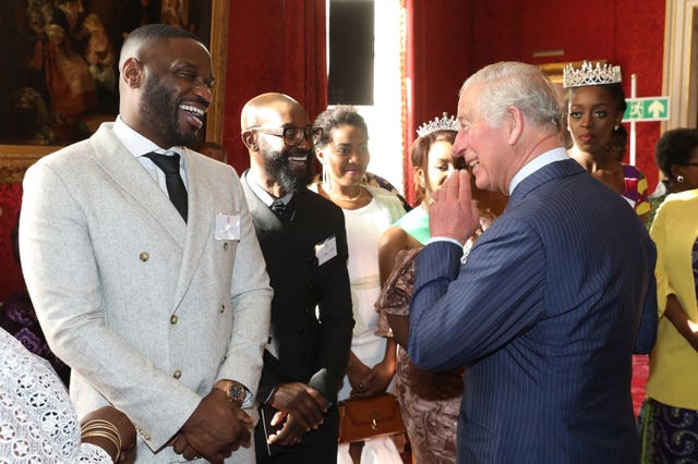 Charles with Lethal Bizzle at St Jamesâs Palace