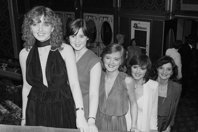 The Nolan Sisters, from left to right, Linda Nolan, Coleen Nolan, Bernie Nolan, Maureen Nolan and Anne Nolan, in 1980 