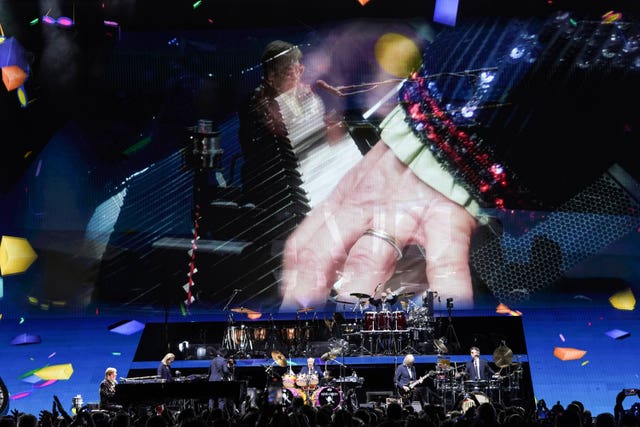 Sir Elton is performing 10 shows at London’s O2 arena as part of his Farewell Yellow Brick Road tour (Ian West/PA)