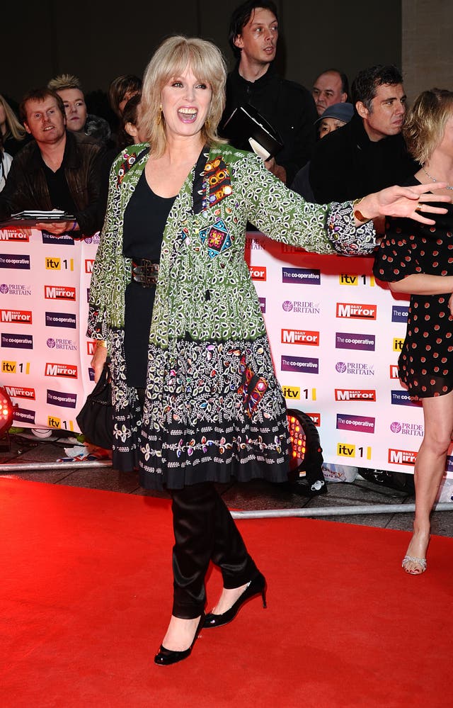 Joanna Lumley arrives for the Daily Mirror's Pride of Britain awards 2009