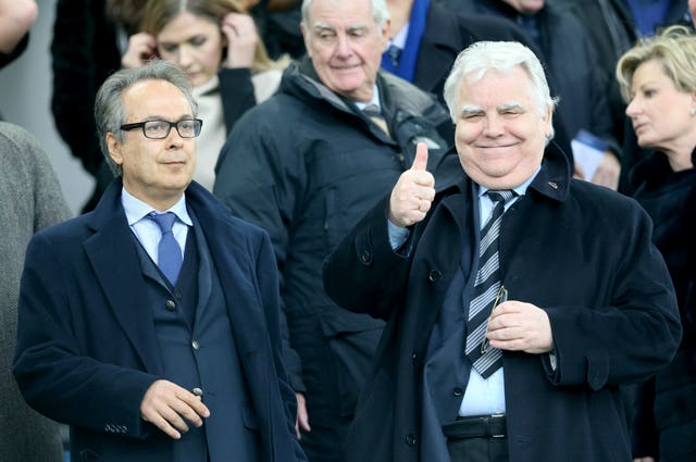 Everton owner Farhad Moshiri with Bill Kenwright (right)