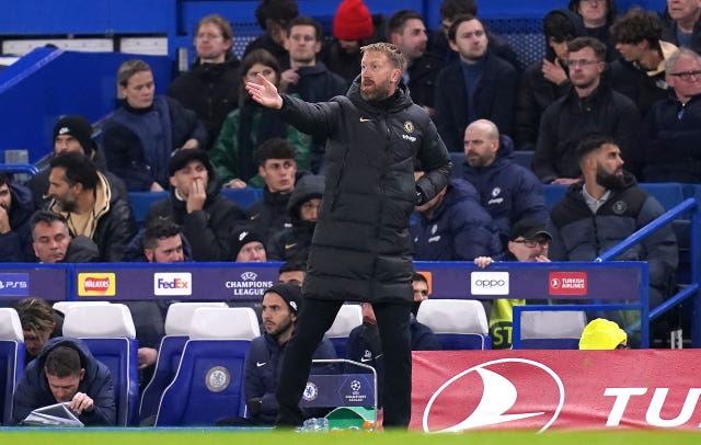 Chelsea manager Graham Potter on the sidelines