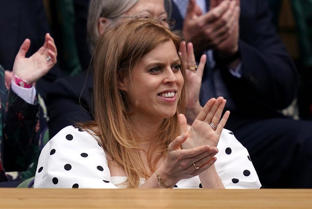 Princess Beatrice enjoyed a day the tennis on Thursday