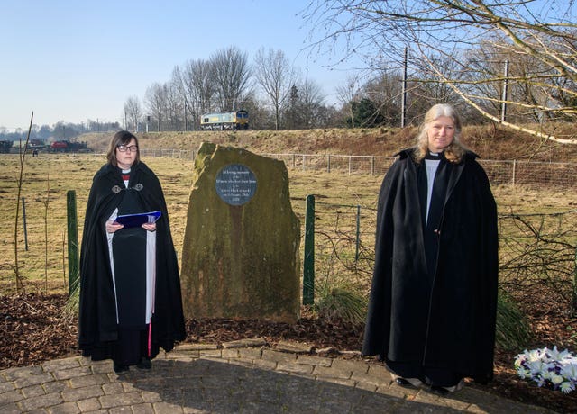 Service takes place at the Great Heck Rail Disaster Memorial Garden near Selby in North Yorkshire 
