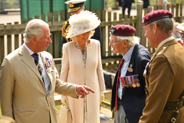 The then-Prince of Wales at the national service of remembrance marking the 75th anniversary of VJ Day in 2020