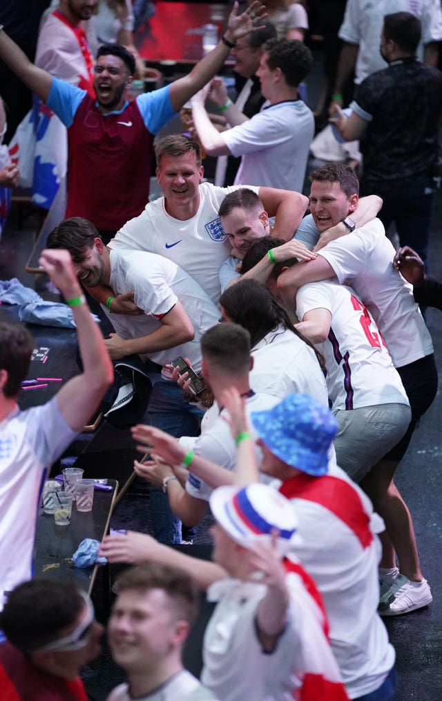 Fans watching Ukraine v England