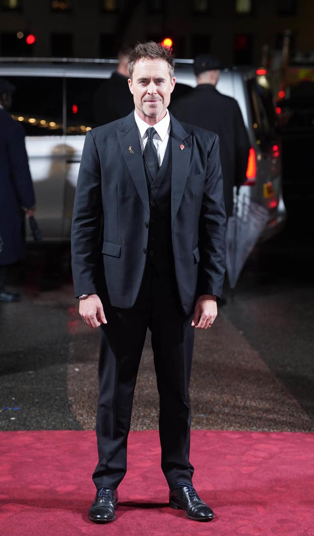 James Murray arrives at the world premiere of The Crown series five at the Theatre Royal in London