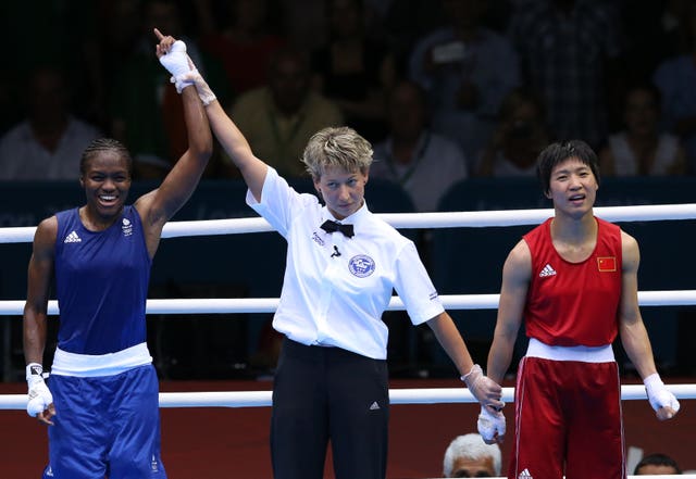 Adams beat Ren Cancan to win the irst women's Olympic gold in London