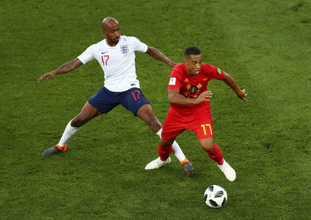 Delph (left) started last week's loss to Belgium before returning home