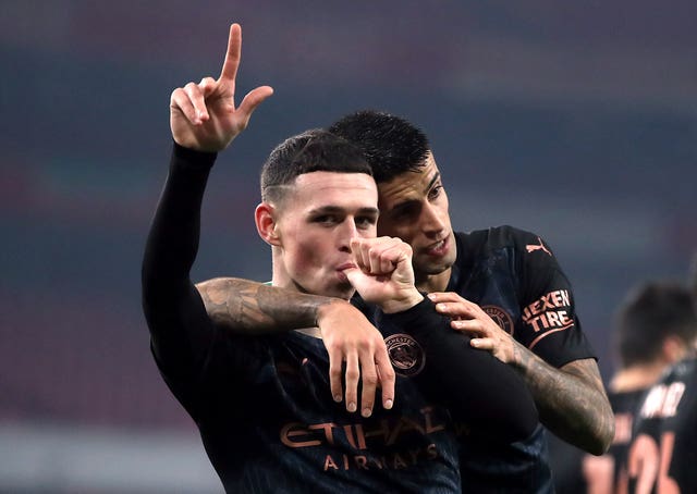 Phil Foden had cause to celebrate as City coasted to victory 