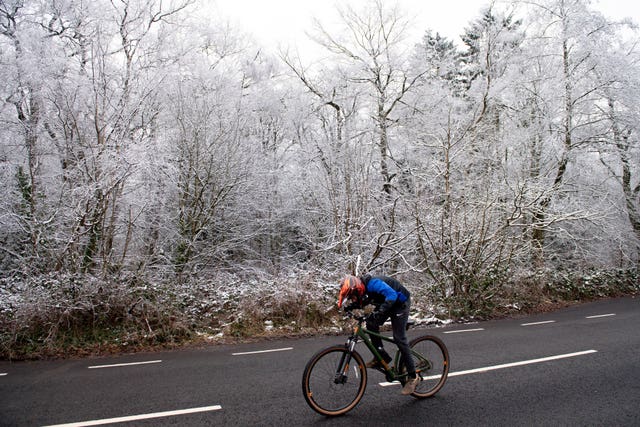 Chilly weather for cycling in Birmingham