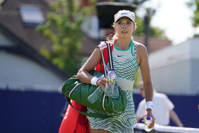 Great Britain’s Katie Boulter at the Surbiton Trophy