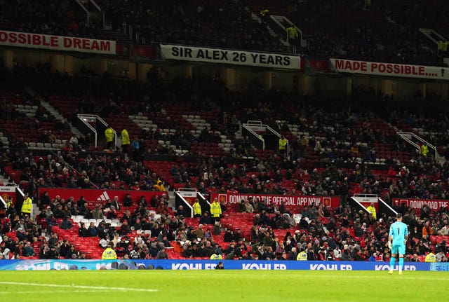 United fans left Old Trafford before the final whistle