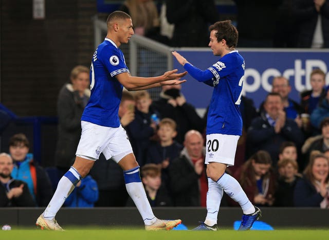 Bernard (right) believes team-mate Richarlison still has plenty of improvement to make