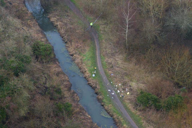 A police officer at the scene in the Hall Green area of Birmingham