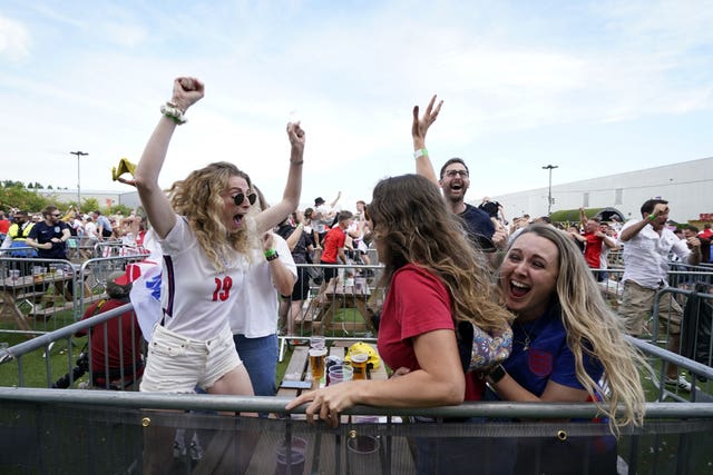 Fans watch England v Germany